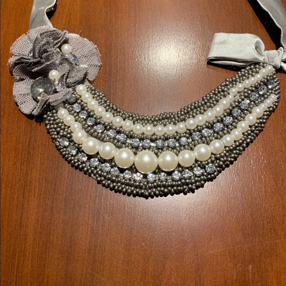 Unique satin tie necklace